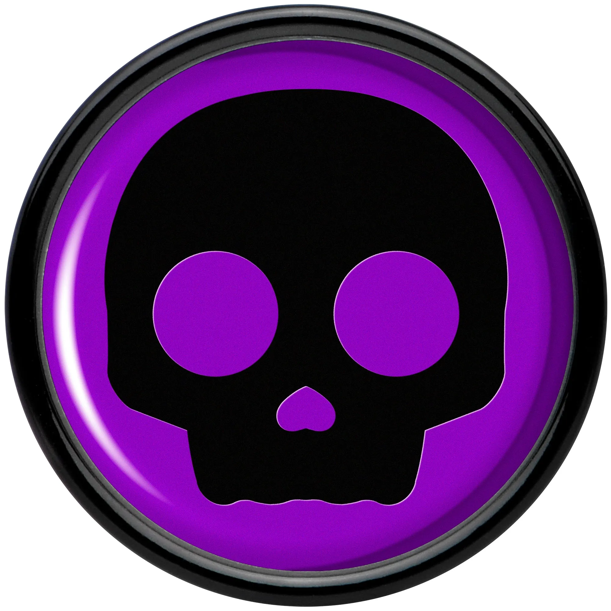 0 Gauge Purple Black Simple Skull Black Acrylic Saddle Plug Set