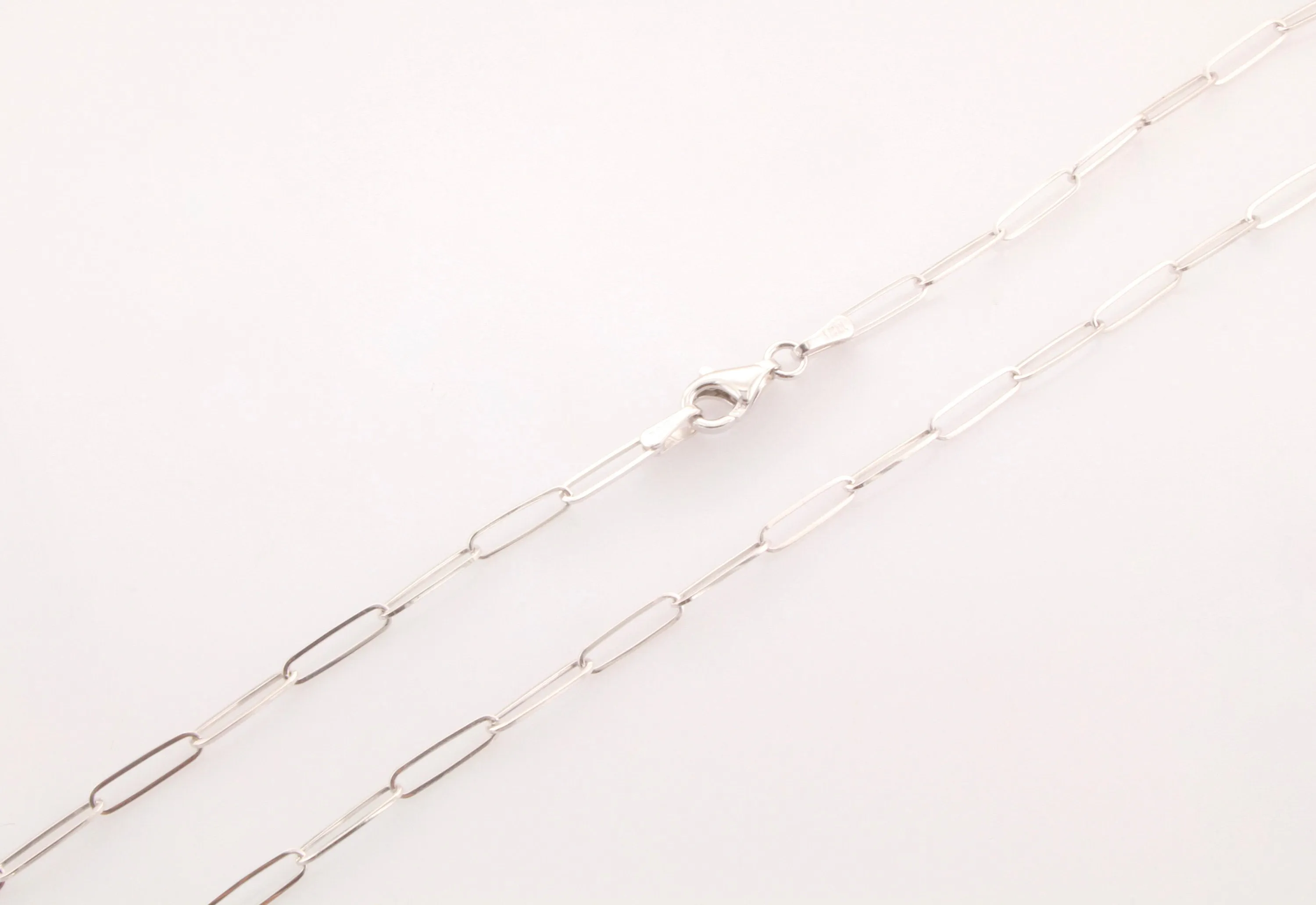 14K Gold 2.60MM Open Link Paperclip Chain Necklace