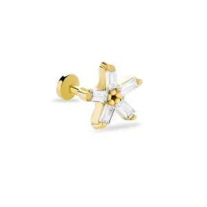 14k Gold Baguette Star Tragus