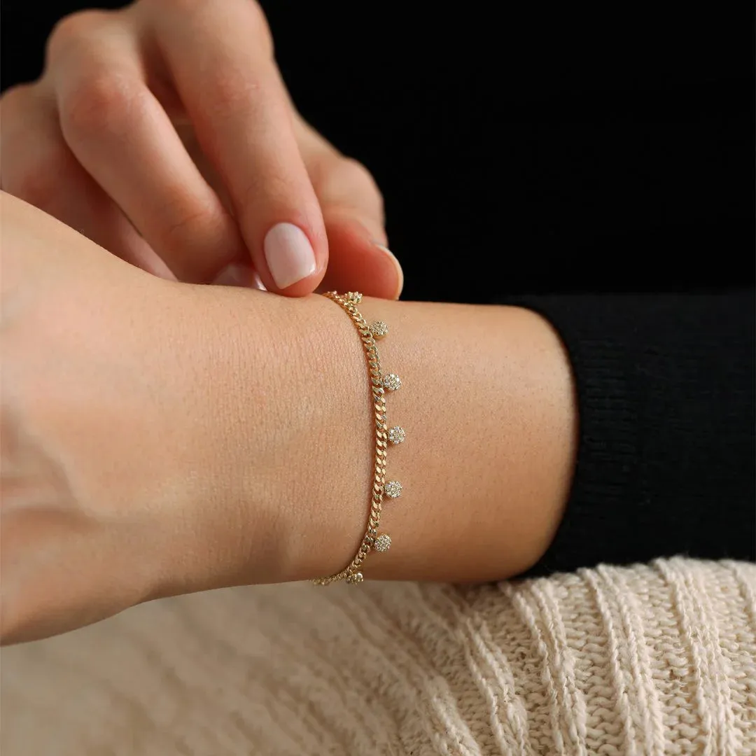 14k Gold Curb Chain Bracelet