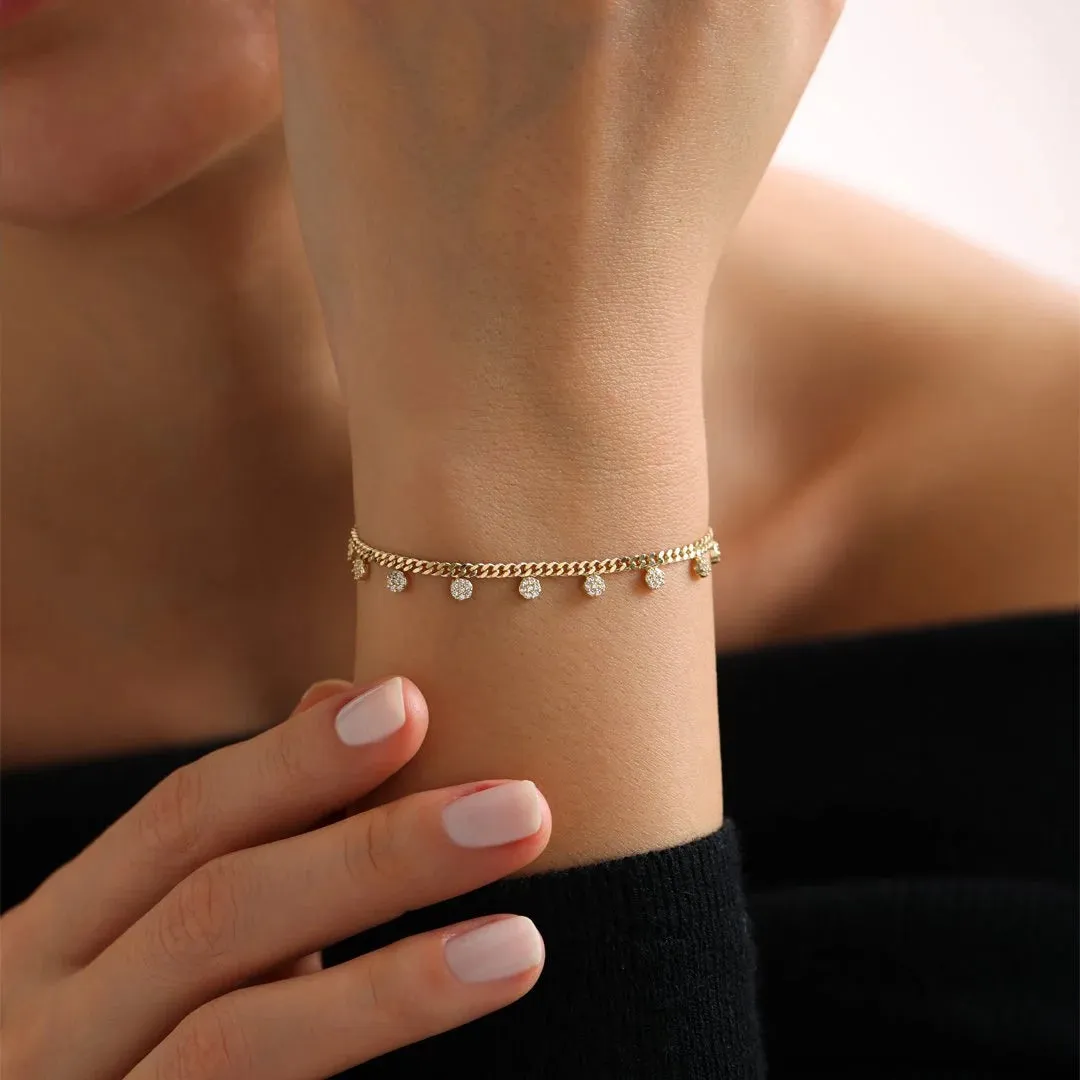 14k Gold Curb Chain Bracelet