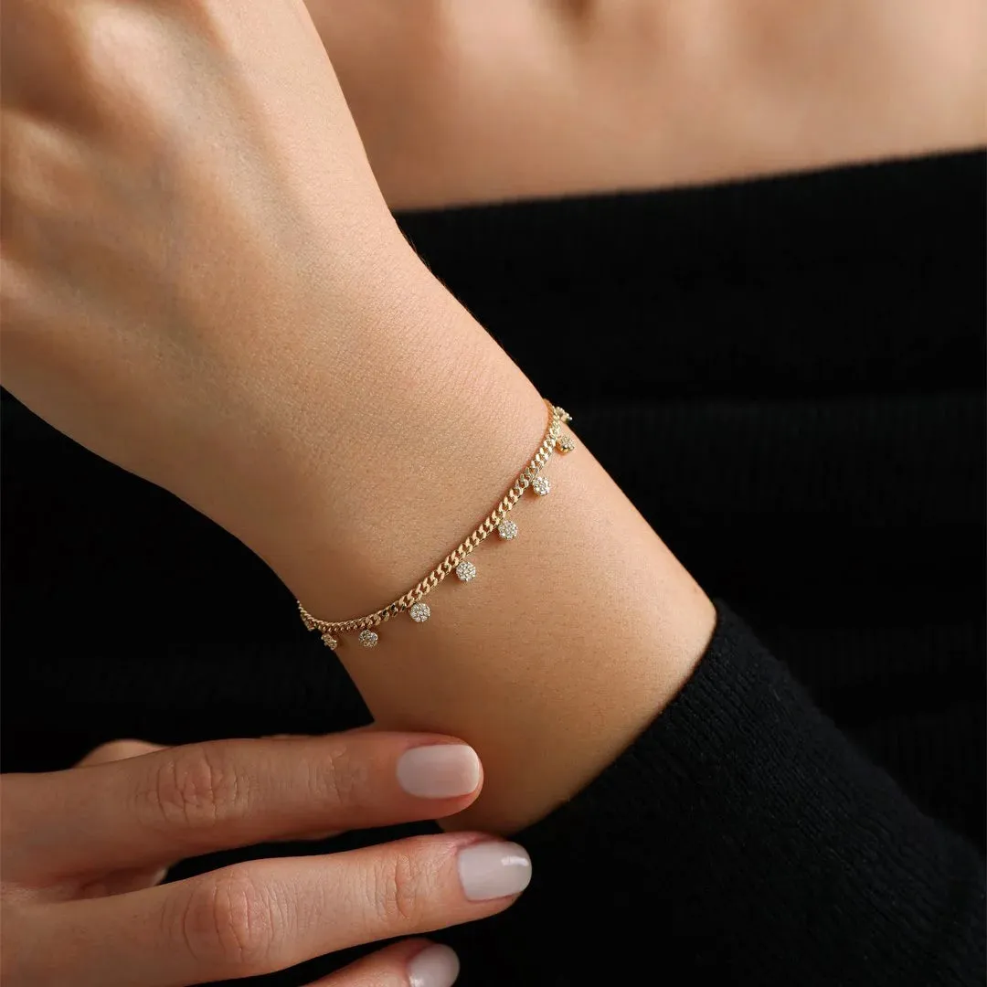 14k Gold Curb Chain Bracelet