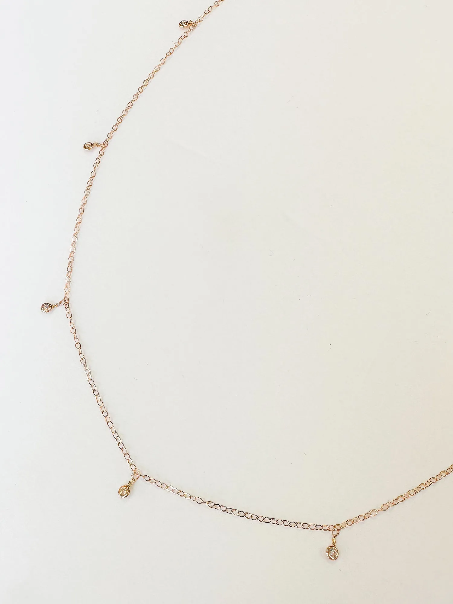 14K Gold Fringed Diamond Belly Chain