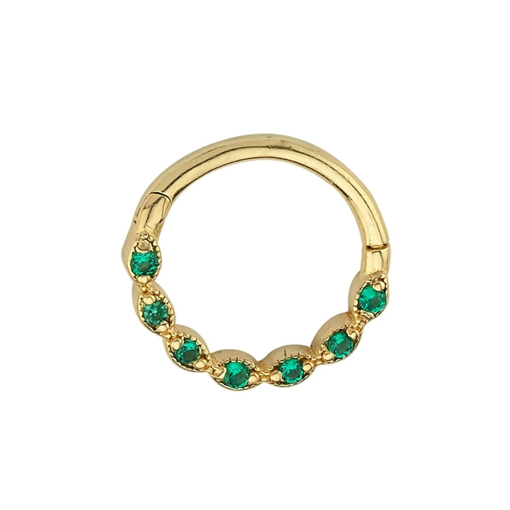 14k Gold Green Fairy Helix Piercing