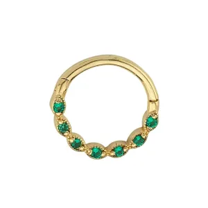 14k Gold Green Fairy Helix Piercing