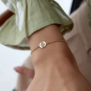 14k Gold Hamsa  Bracelet