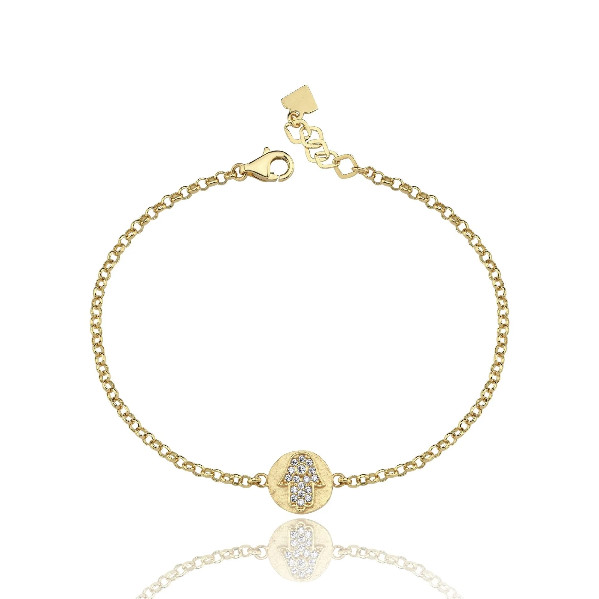 14k Gold Hamsa  Bracelet