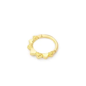 14k Gold Heart Helix Piercing