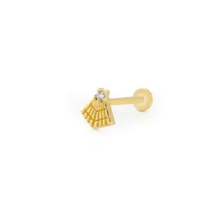 14k Gold Luna Tragus Piercing