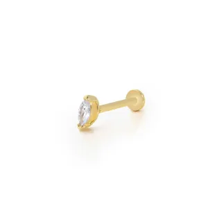 14k Gold Marquise Tragus Piercing