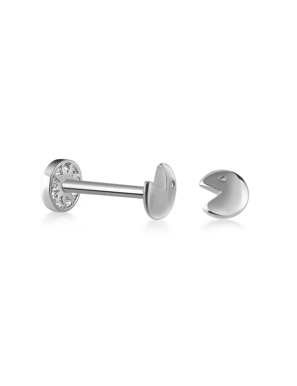 14k Gold PacMan Tragus Piercing