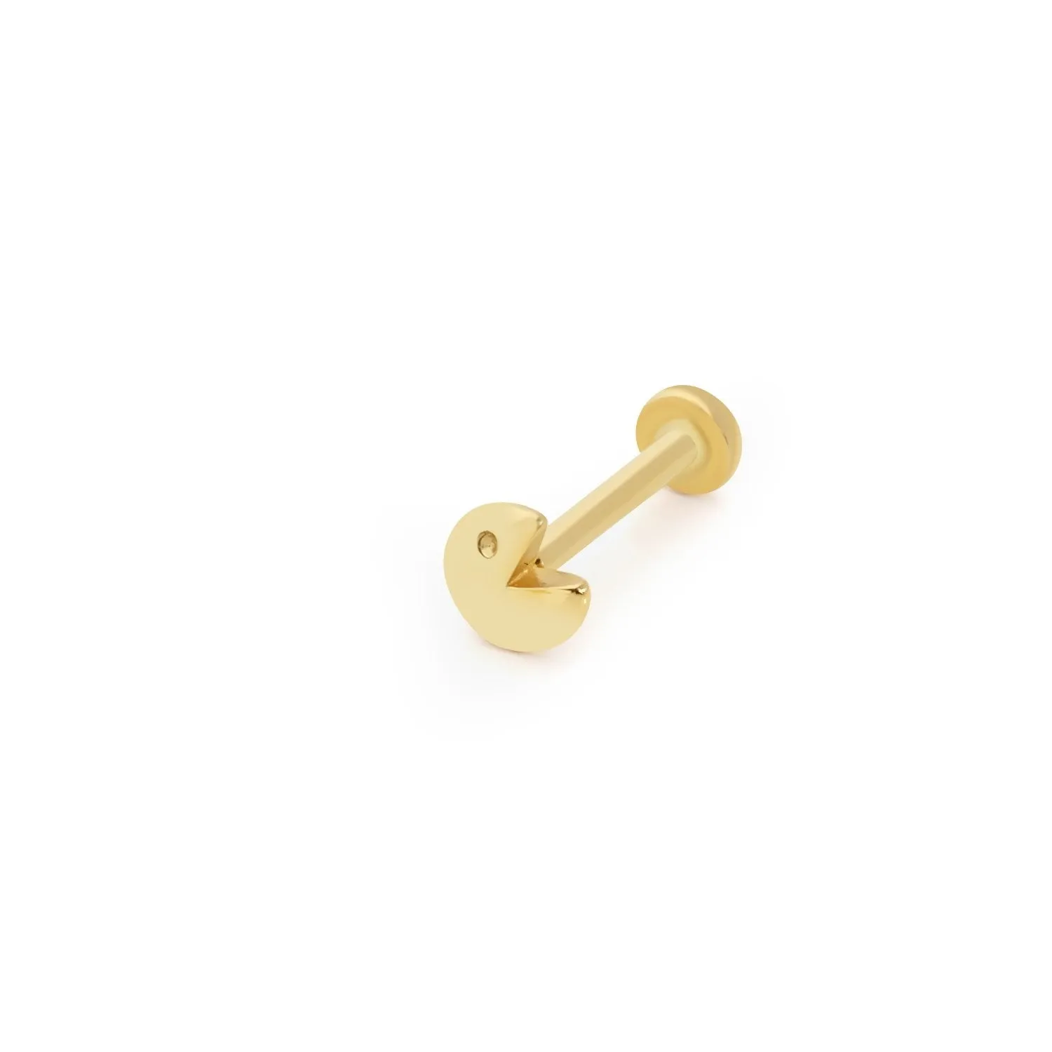 14k Gold PacMan Tragus Piercing