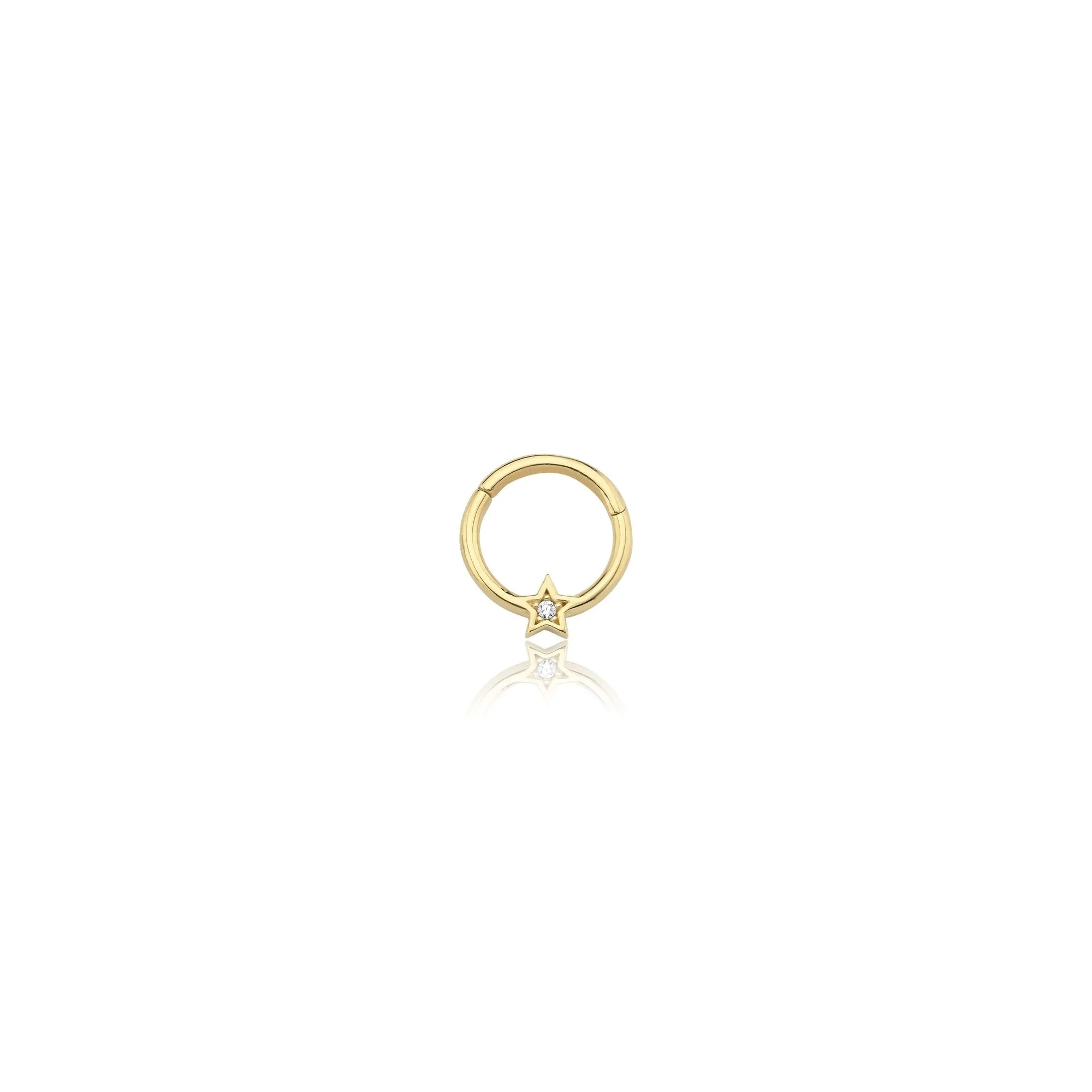 14k Gold Star Helix Piercing