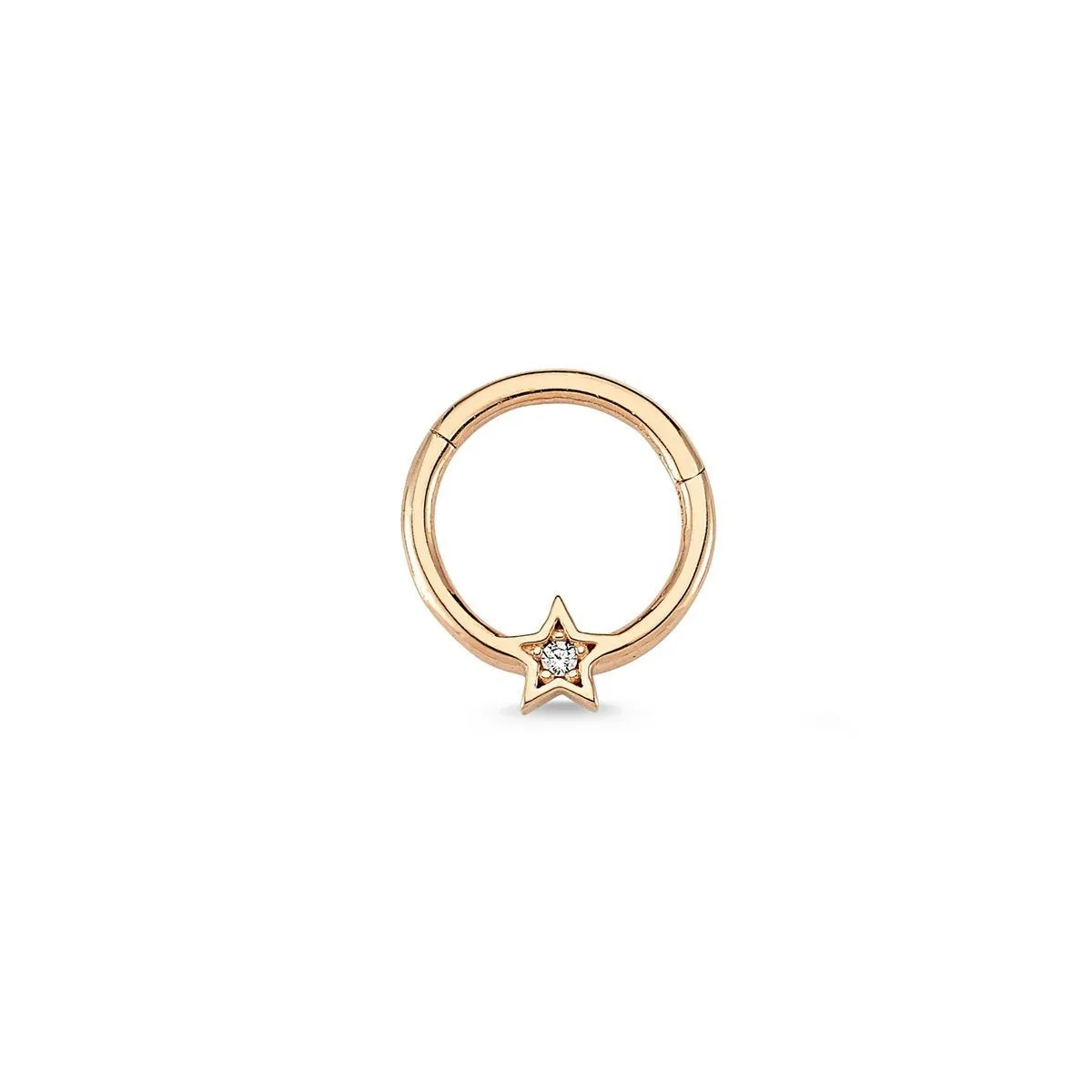 14k Gold Star Helix Piercing