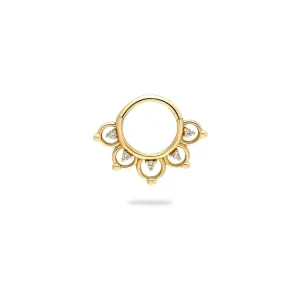 14k Gold Stone Ring Helix Piercing