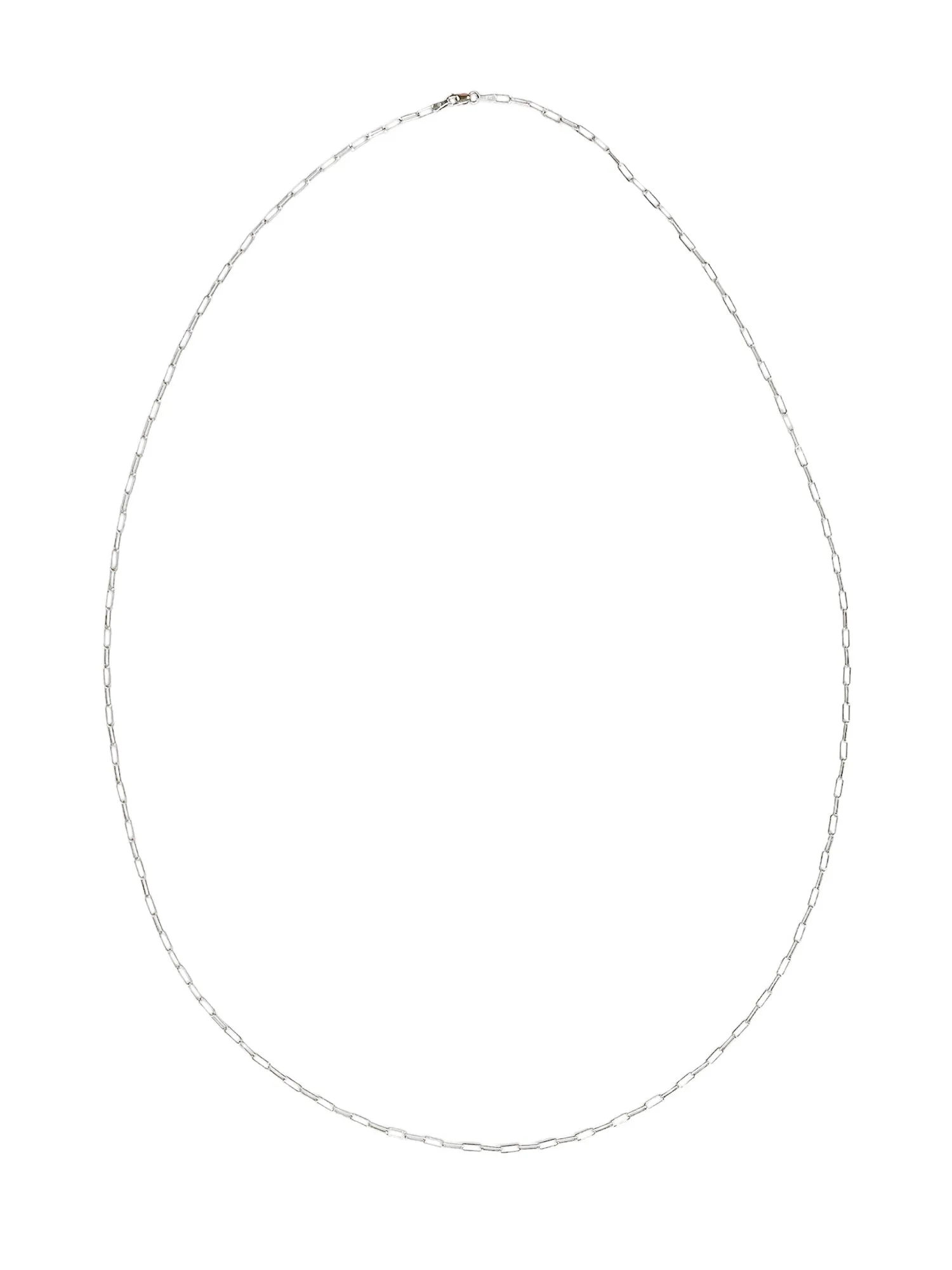 14K Gold Thin Elongated Oval Paperclip Belly Chain, Small Size Links