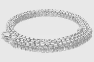 1.5mm - 3.5mm Solid Round Box Necklace - 14k White Gold