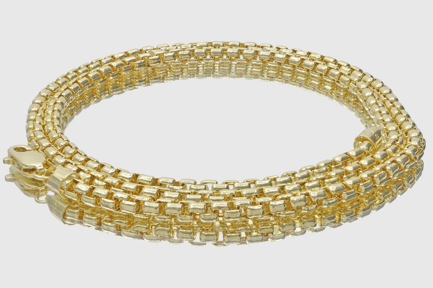 1.5mm - 3.5mm Solid Round Box Necklace - 14k Yellow Gold