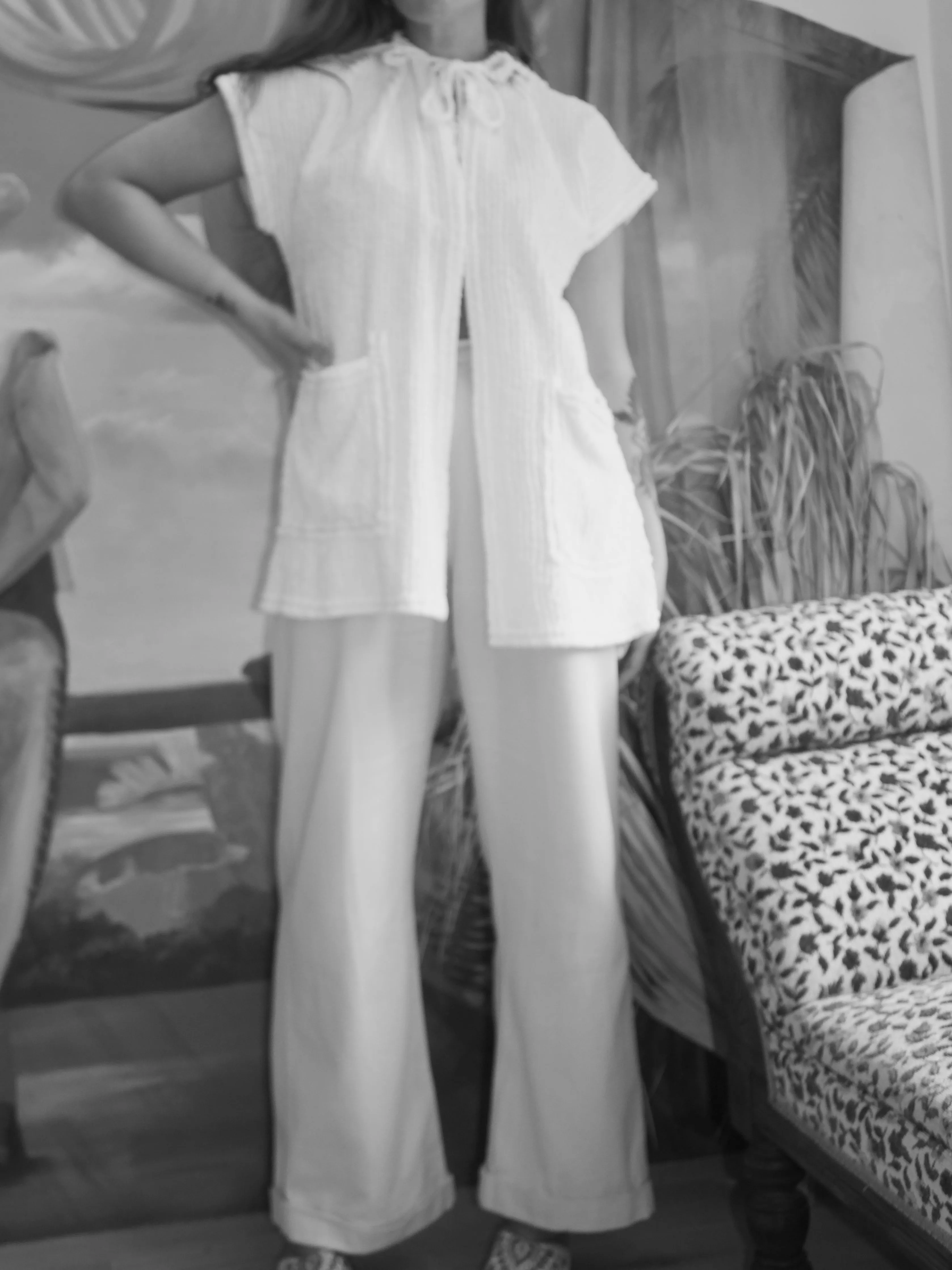 1930s Hooded Chenille Beach Cover Up