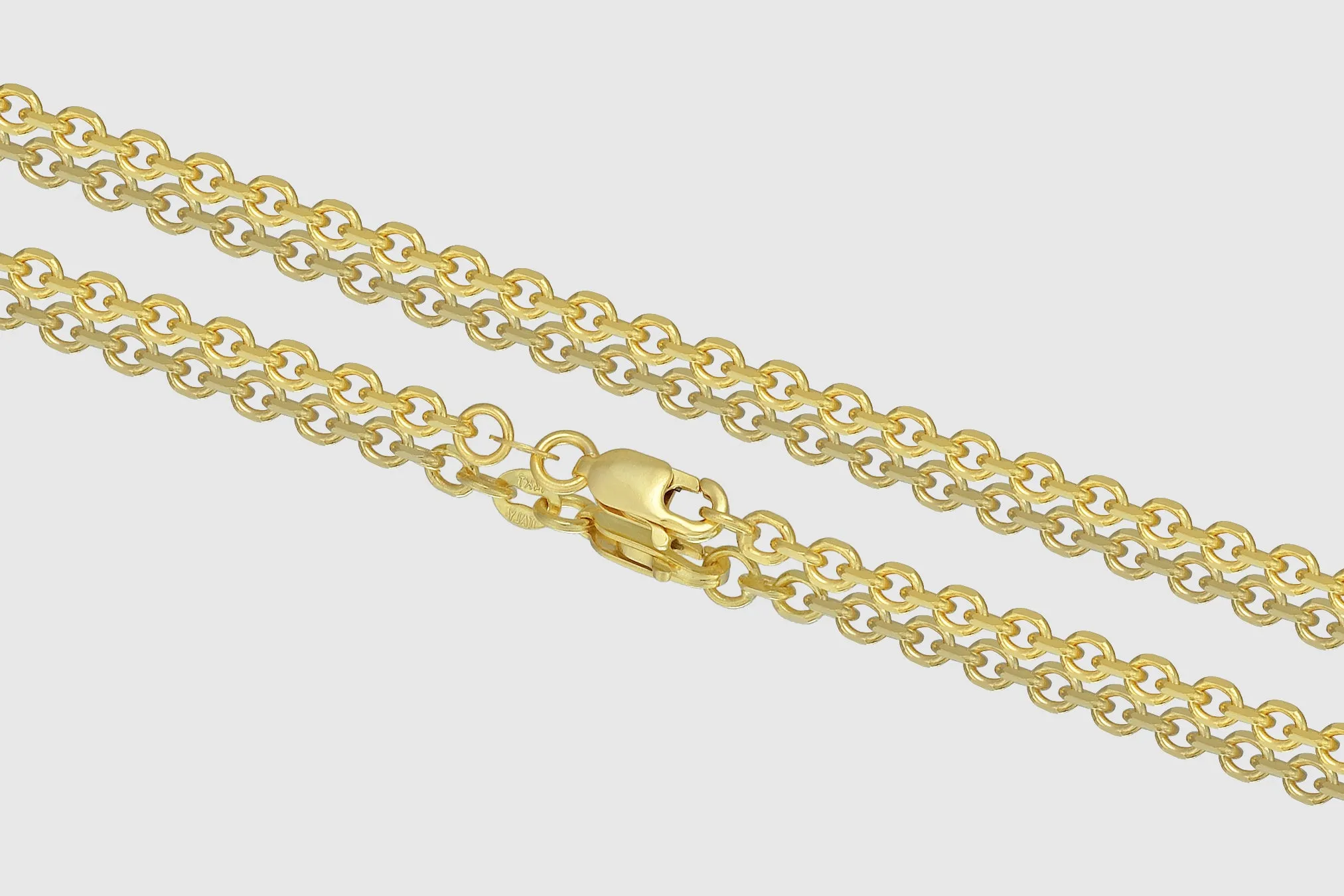 1mm - 3.5mm Cable Necklace - 14k Yellow Gold