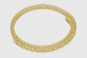 1mm - 3.5mm Cable Necklace - 14k Yellow Gold