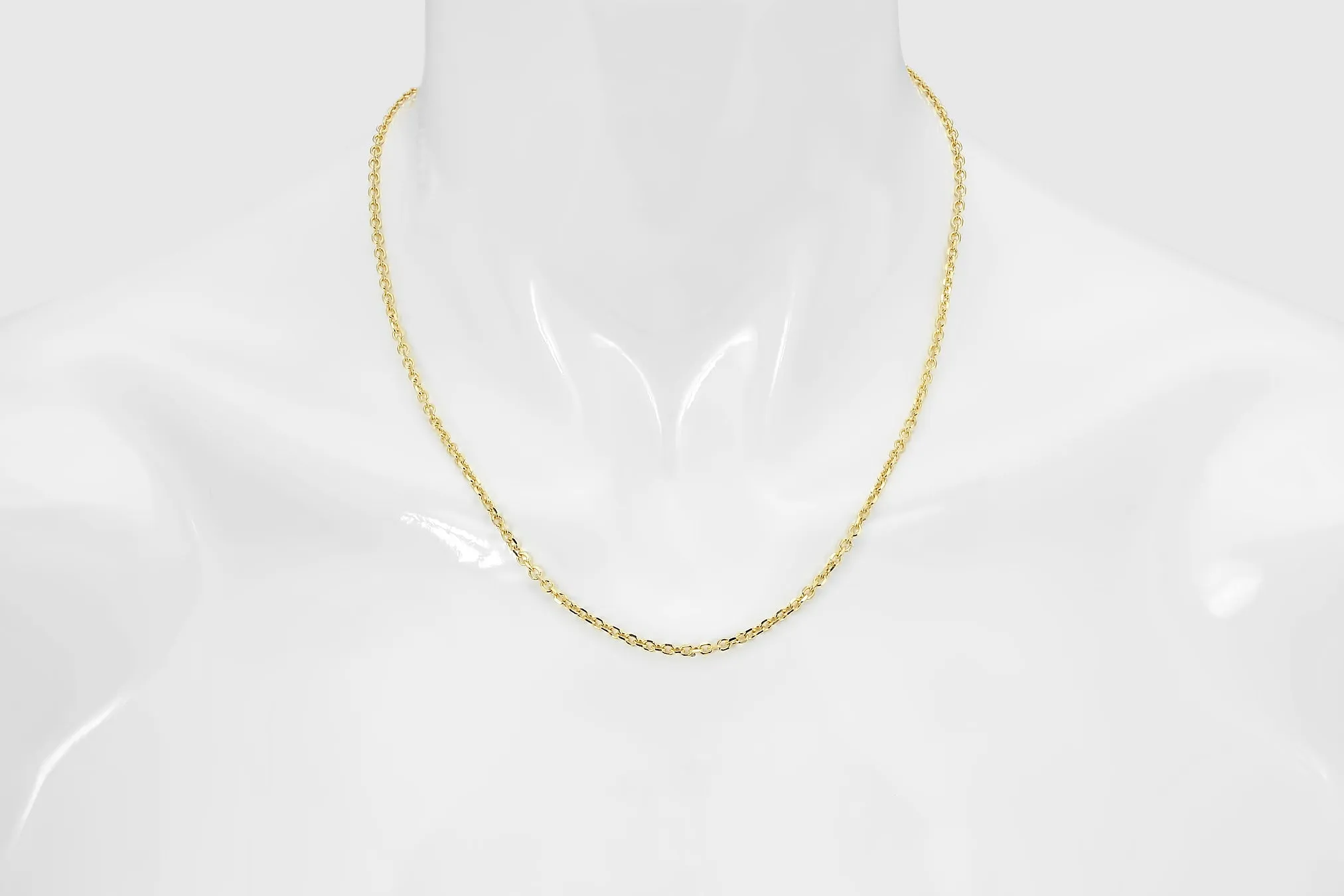 1mm - 3.5mm Cable Necklace - 14k Yellow Gold