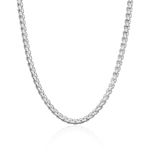 2.5mm Box Chain - White Gold