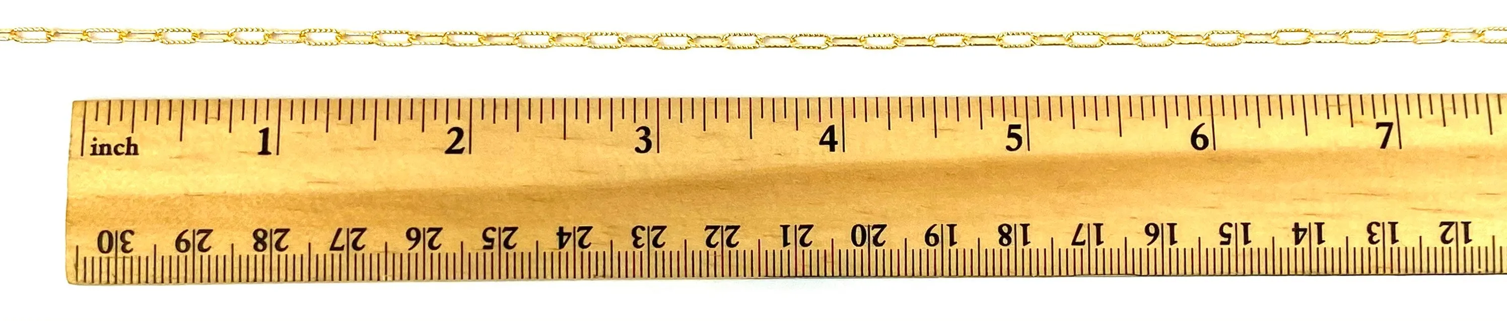 2.5mm Course Line Elongated Cable Chain, 14K Gold Filled, Sku: S2505L