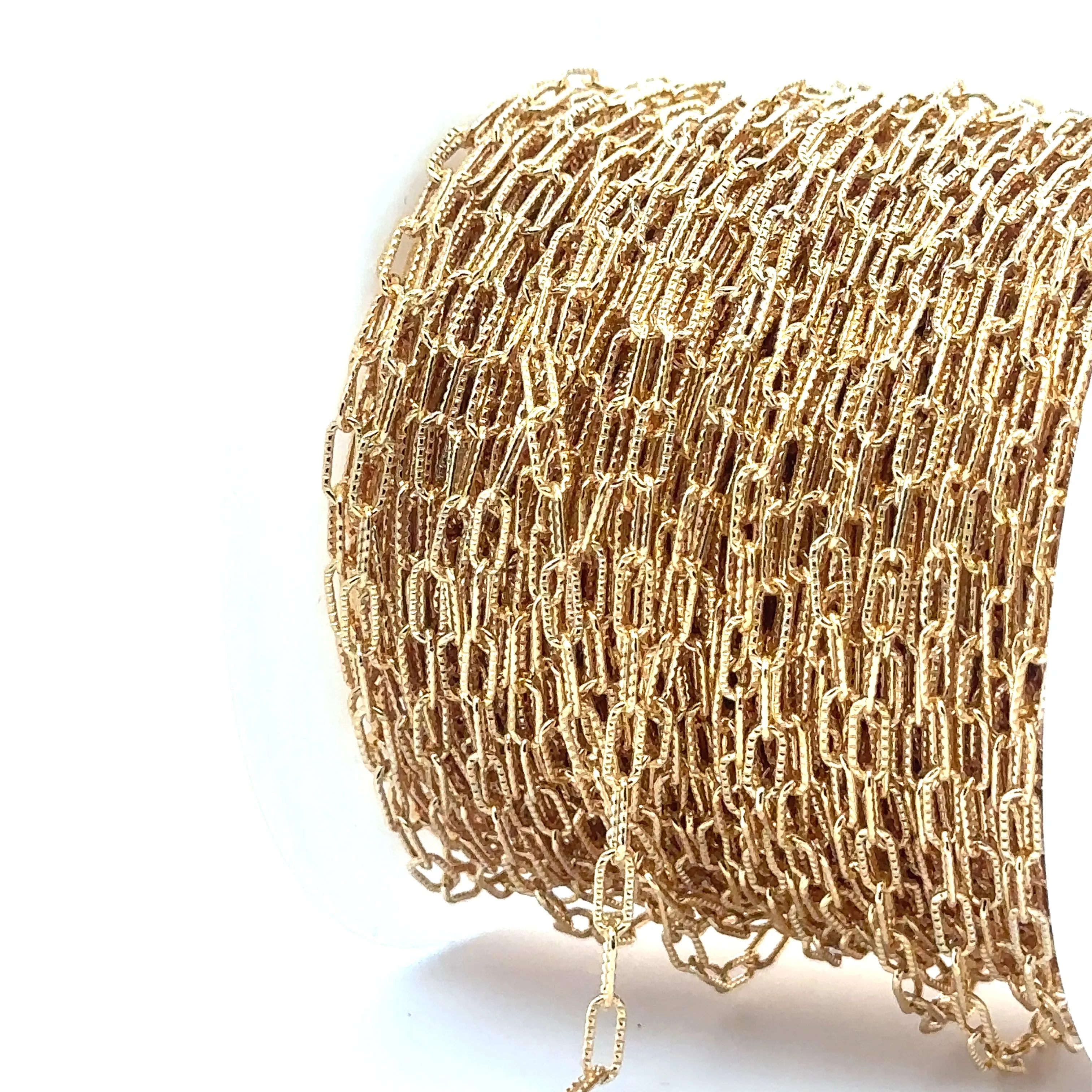 2.5mm Course Line Elongated Cable Chain, 14K Gold Filled, Sku: S2505L