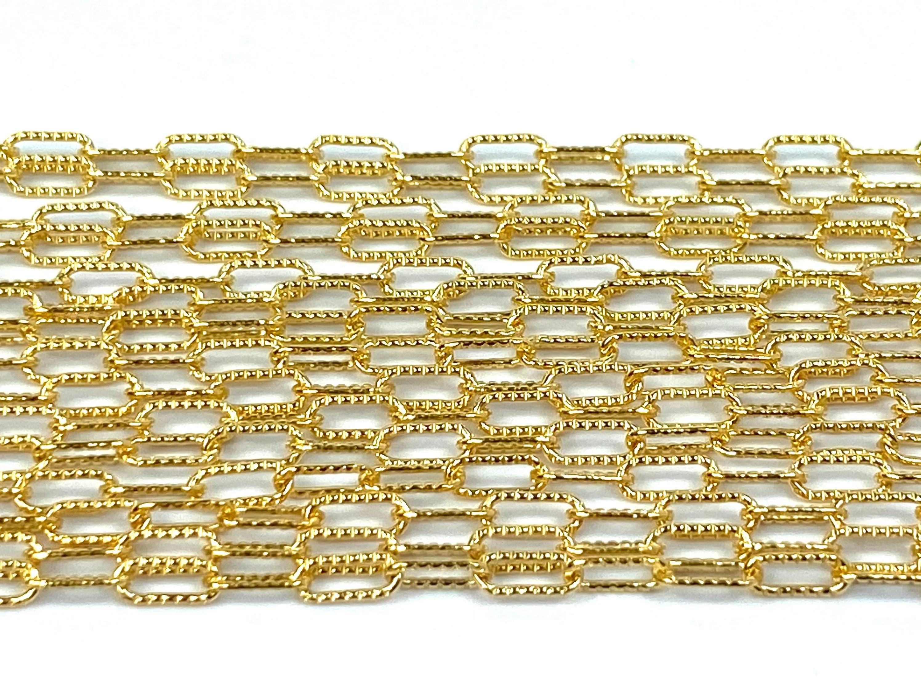 2.5mm Course Line Elongated Cable Chain, 14K Gold Filled, Sku: S2505L