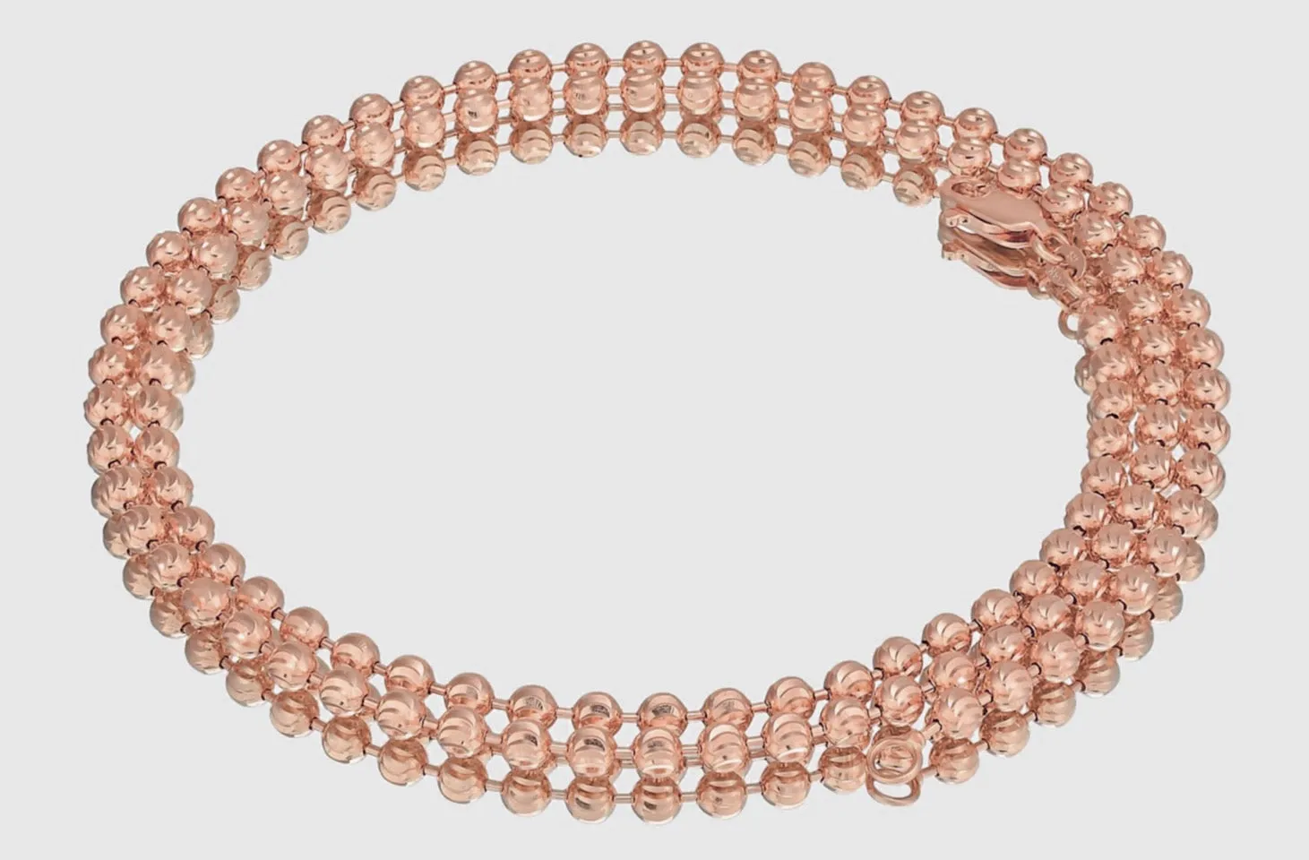 2mm - 5mm Moon Cut Bead Chain - 14k Rose Gold