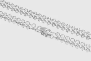 2mm - 5mm Moon Cut Bead Chain - 14k White Gold