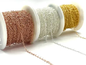 3.2mm Heart Chain, 14k Gold Filled, Sterling Silver, 14k Rose Gold Filled, Sku#SM629