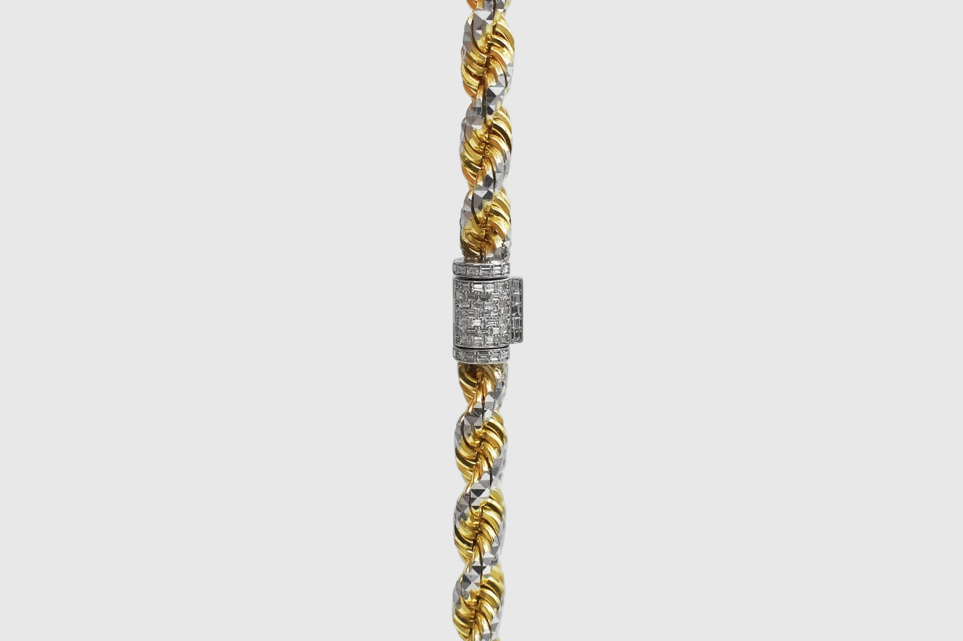 6mm Baguette Diamond Round Barrel Lock
