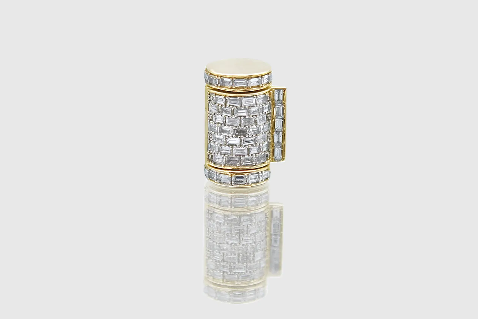 6mm Baguette Diamond Round Barrel Lock