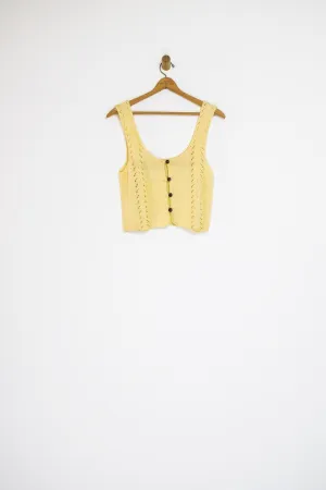 70’s BUTTON KNIT TANK / MEDIUM