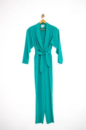 80’s TEAL JUMPSUIT / MEDIUM
