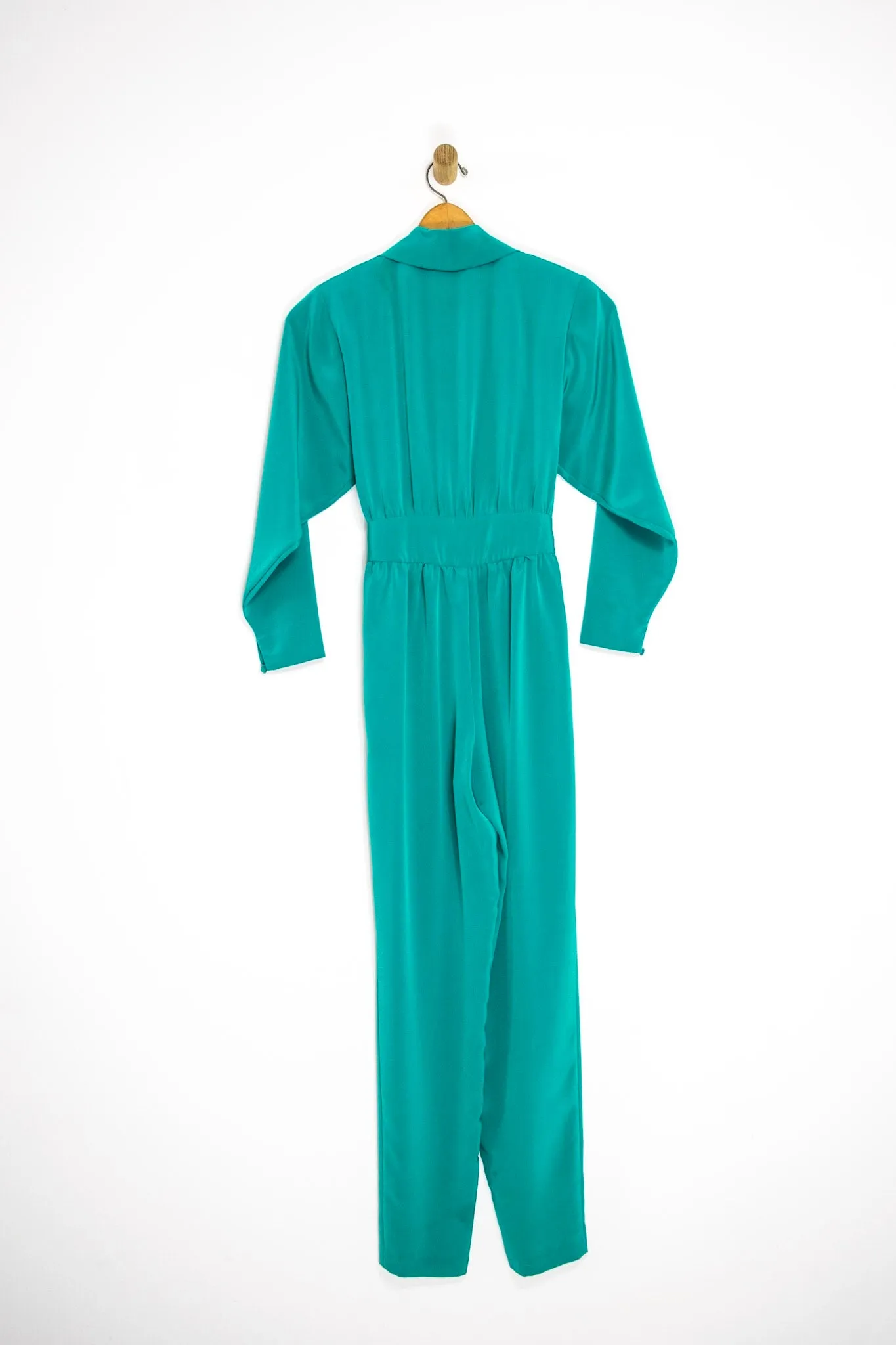 80’s TEAL JUMPSUIT / MEDIUM