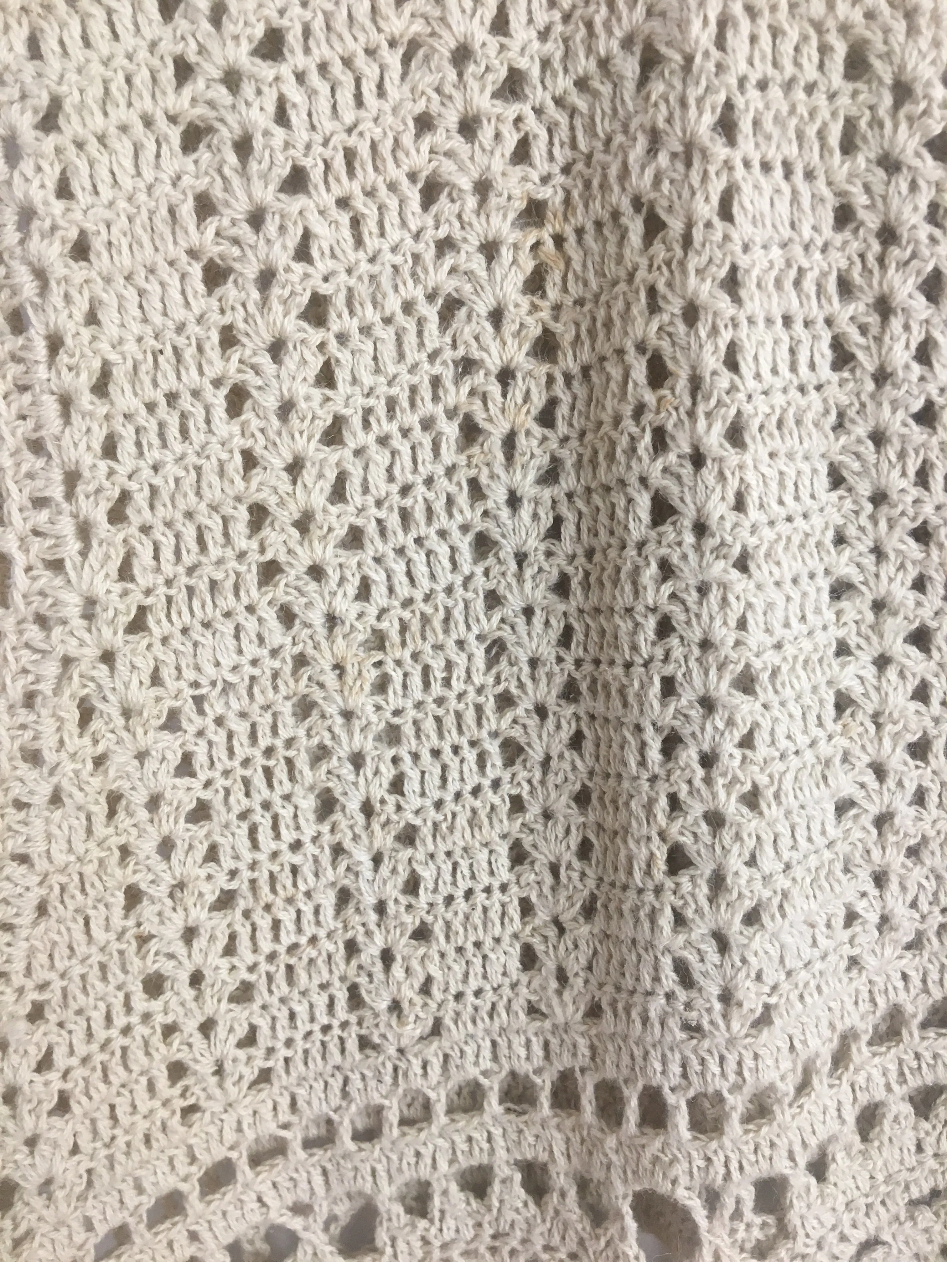 90’s CROCHET POM POM TOP / MEDIUM