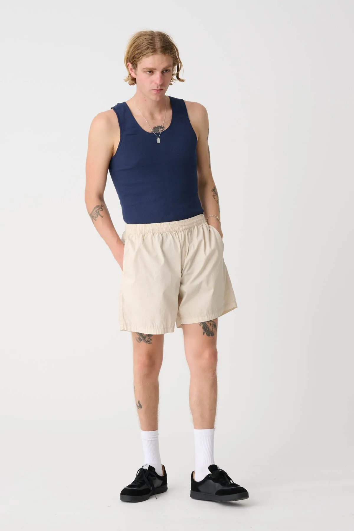 91 STOCK BEACH SHORT - KHAKI