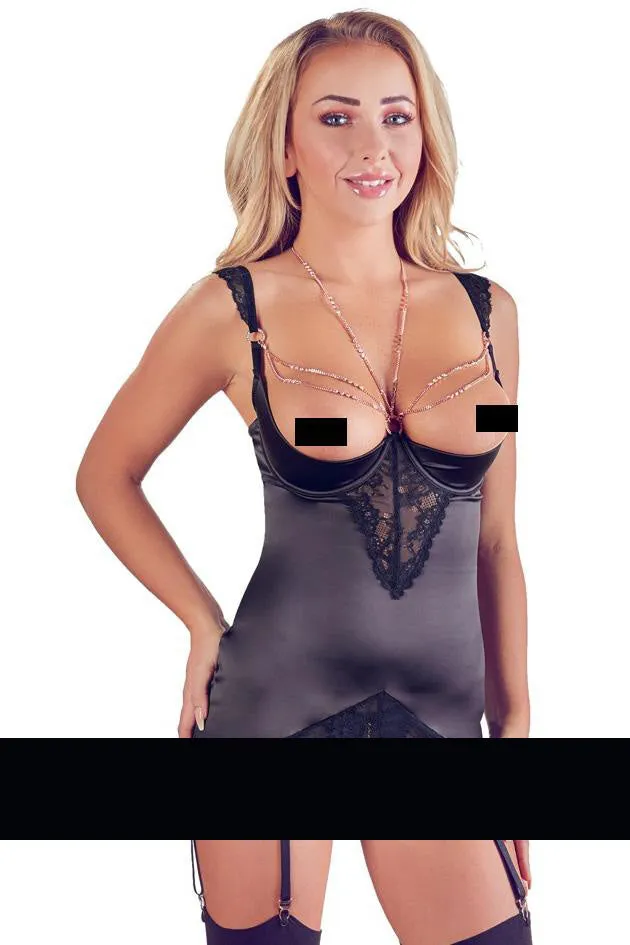 Abierta Fina Decorative Rhinestone Basque