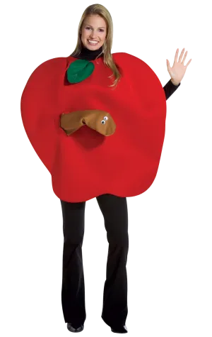 Adult Apple with Worm Costume