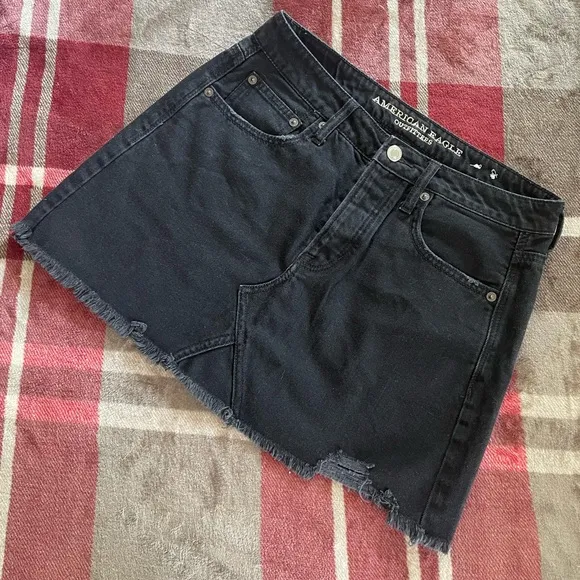 AEO Hi-Rise Festival Denim Mini Skirt