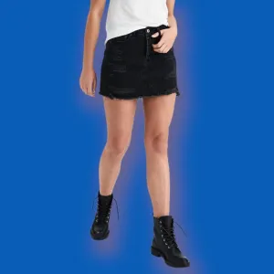 AEO Hi-Rise Festival Denim Mini Skirt