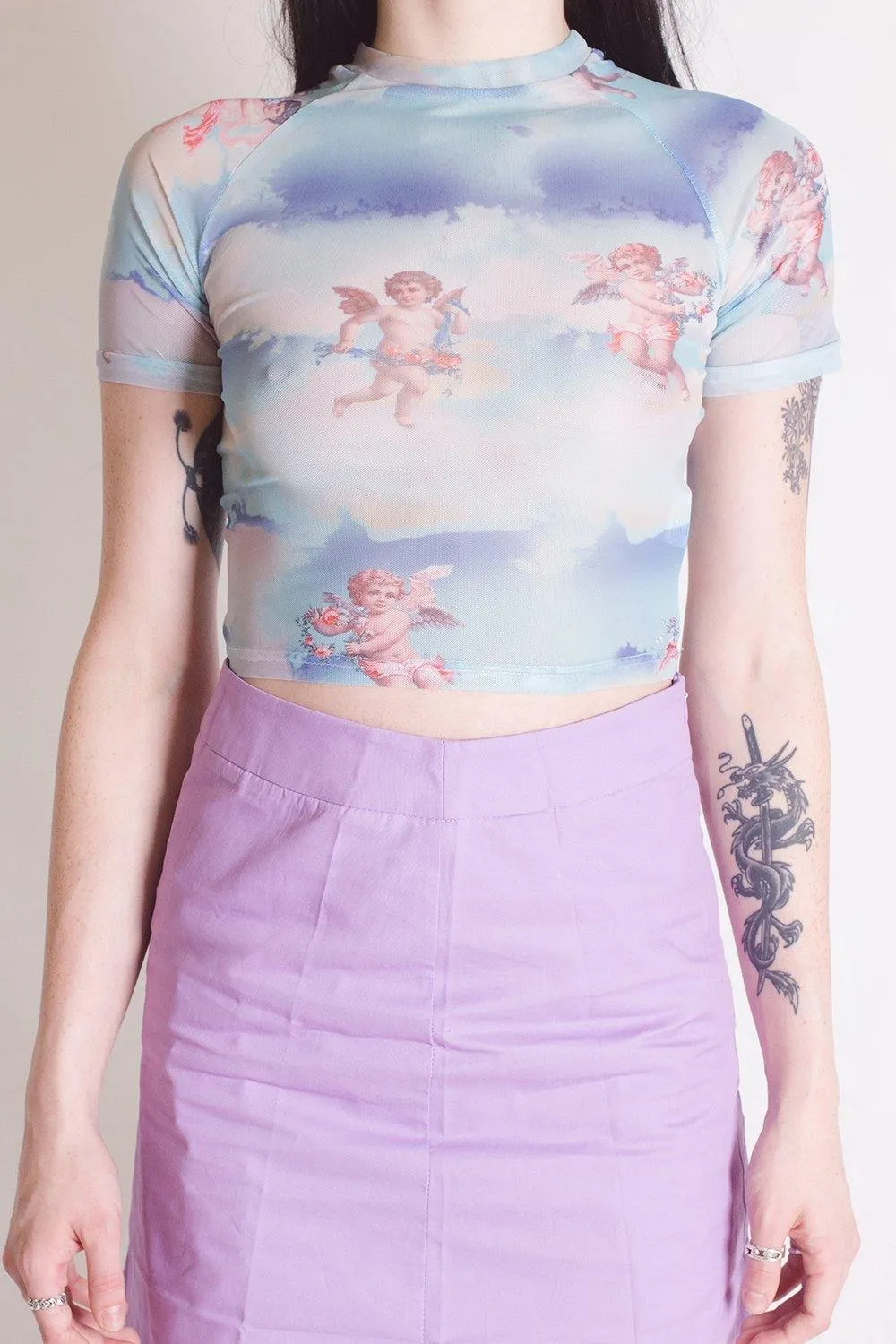 Angel Mesh Crop Top