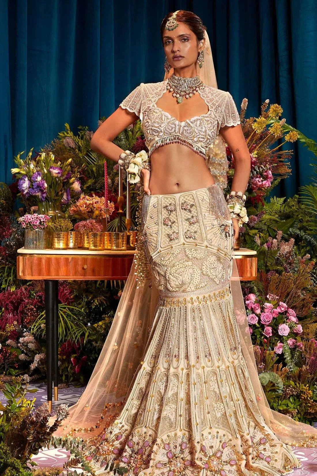 ARIA - IVORY PEARL LEHENGA SET