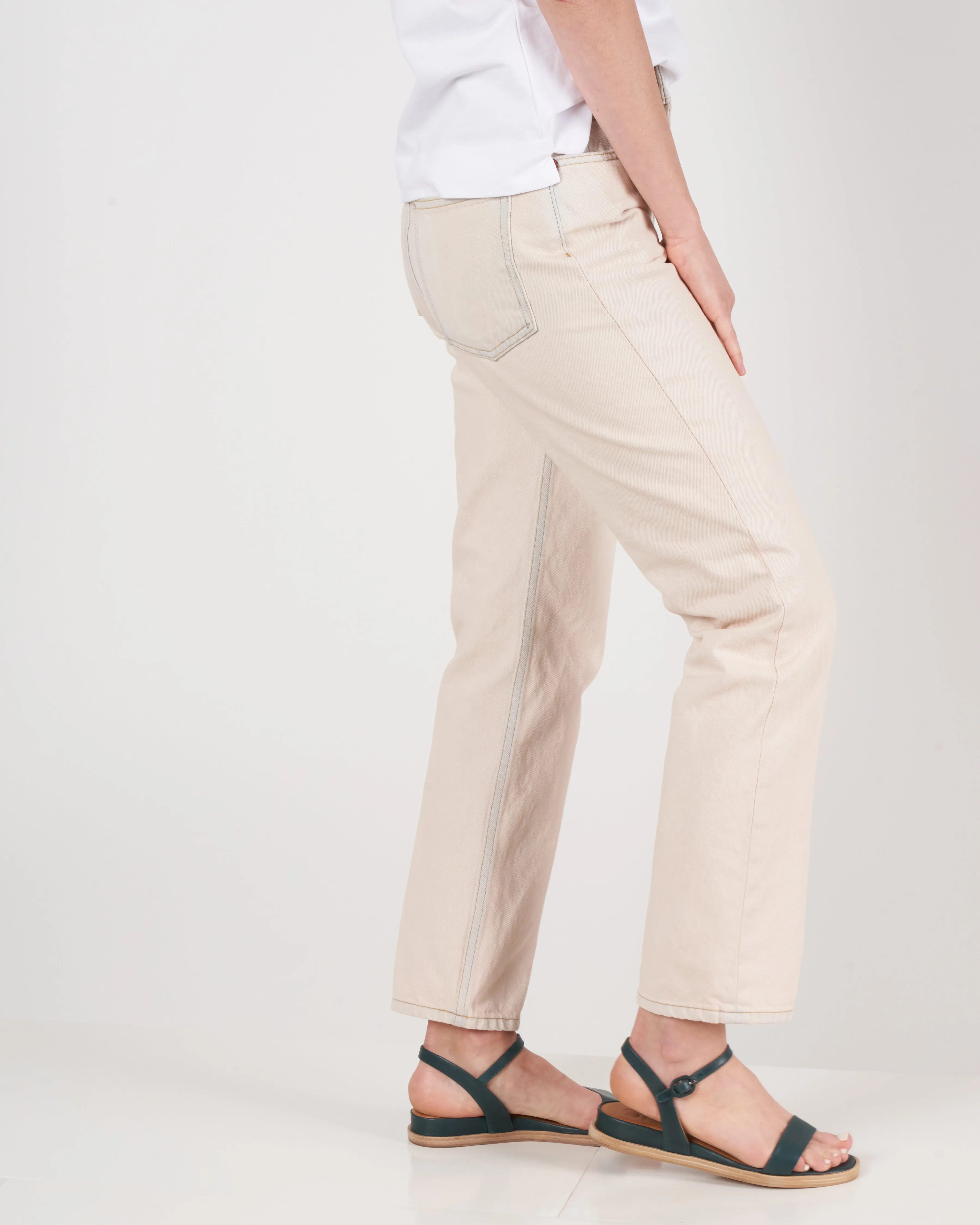 arts mid rise straight jean - pink