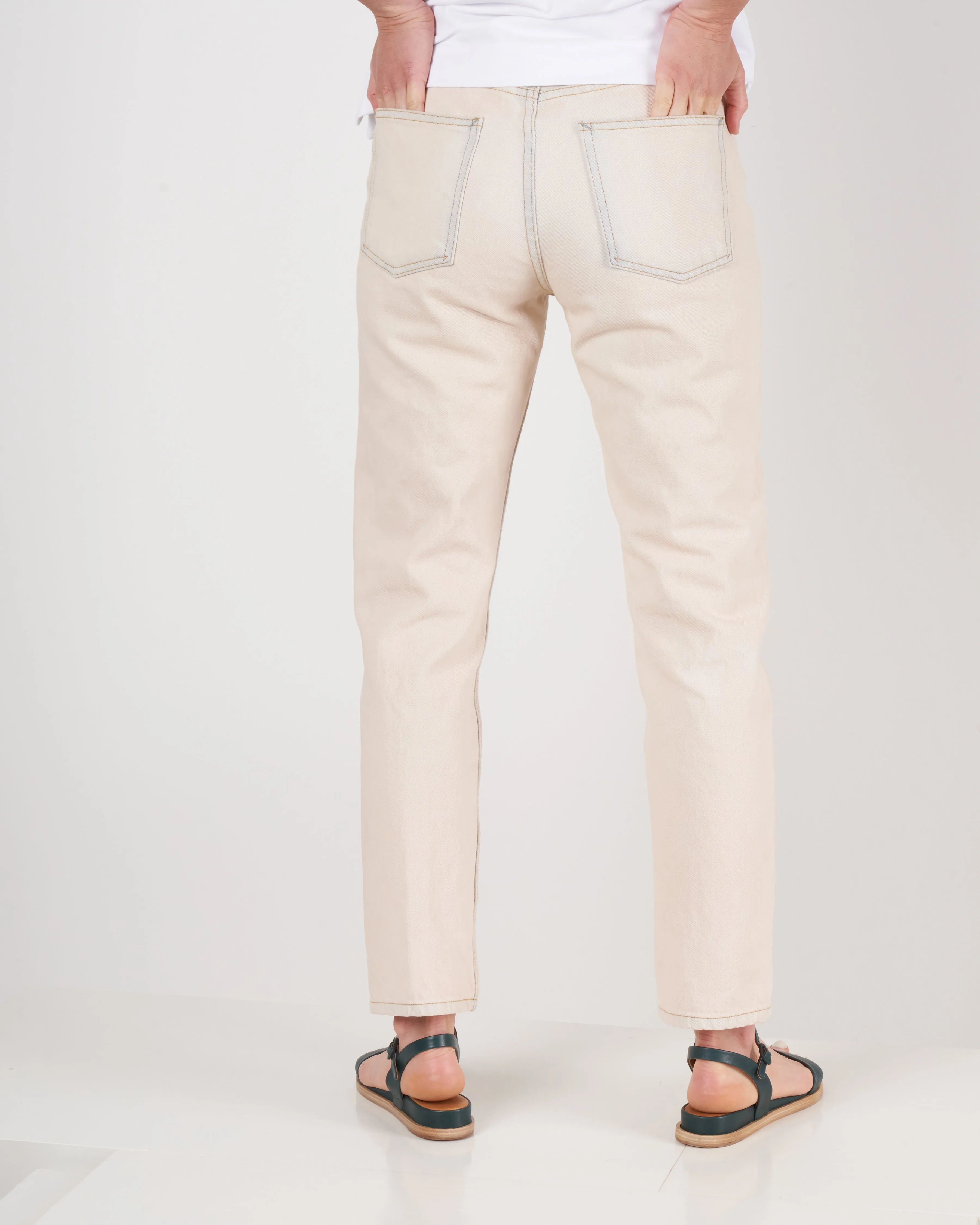 arts mid rise straight jean - pink