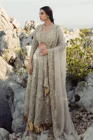 Asian Bridal Lehnga Choli in Ivory Color #C2068