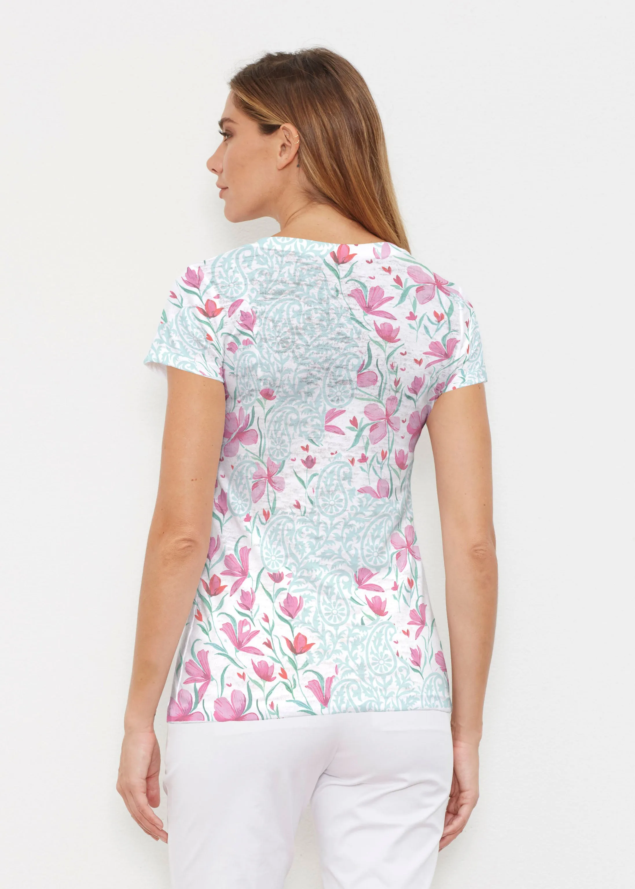 Azalea (8109) ~ Signature Cap Sleeve V-Neck Shirt